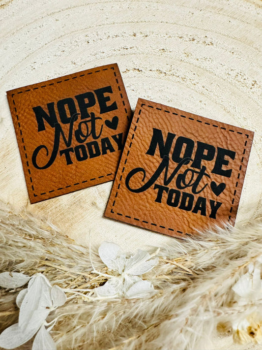 Kunstleder Label Nope not Today Fylou's Style