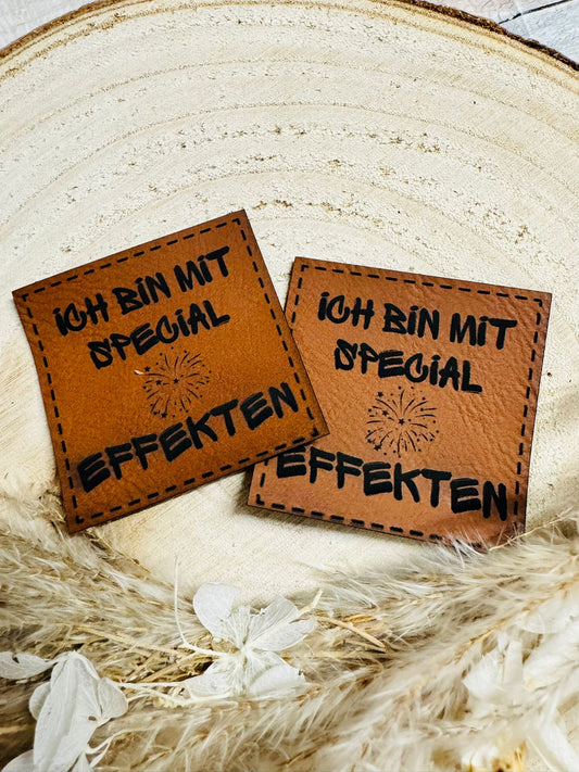 Kunstleder Label  ich bin mit Special Effekten #1 Fylou's Style