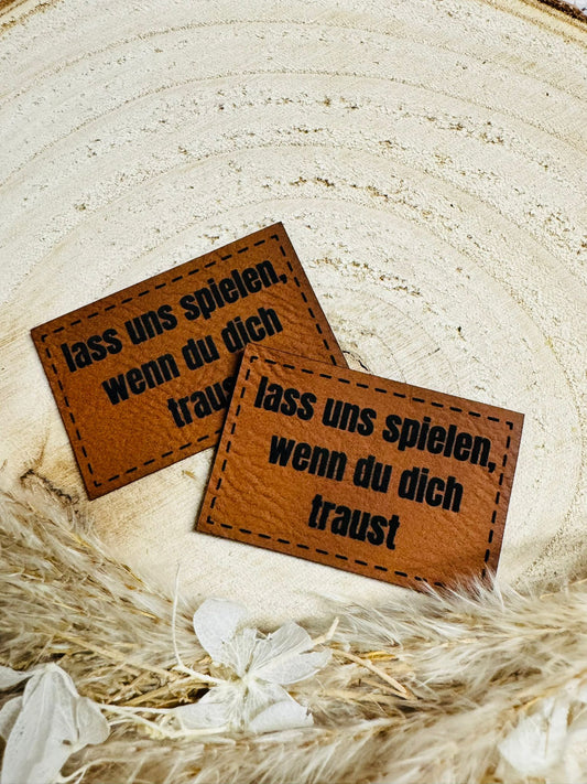 Kunstleder Label Lass uns spielen Fylou's Style