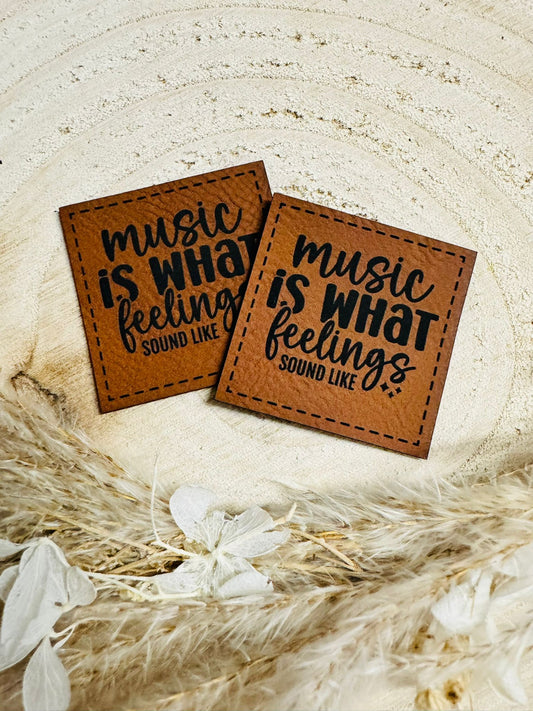 Kunstleder Label Music is What Feeling Fylou's Style