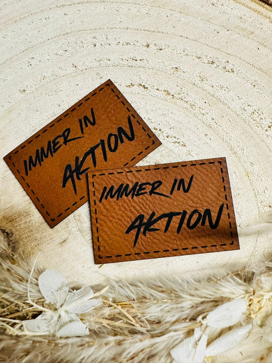 Kunstleder Label Immer in Aktion Fylou's Style