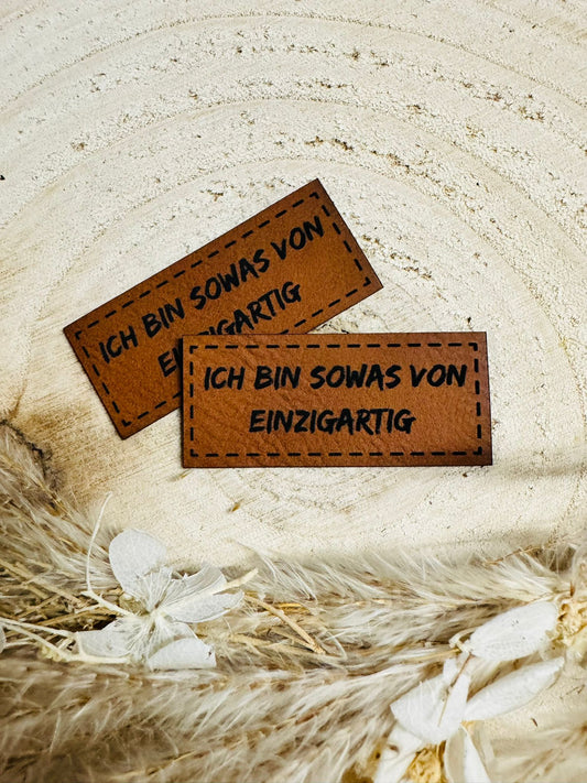 Kunstleder Label einzigartig Fylou's Style