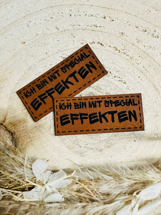Kunstleder Label ich bin mit Special Effekten #2 Fylou's Style