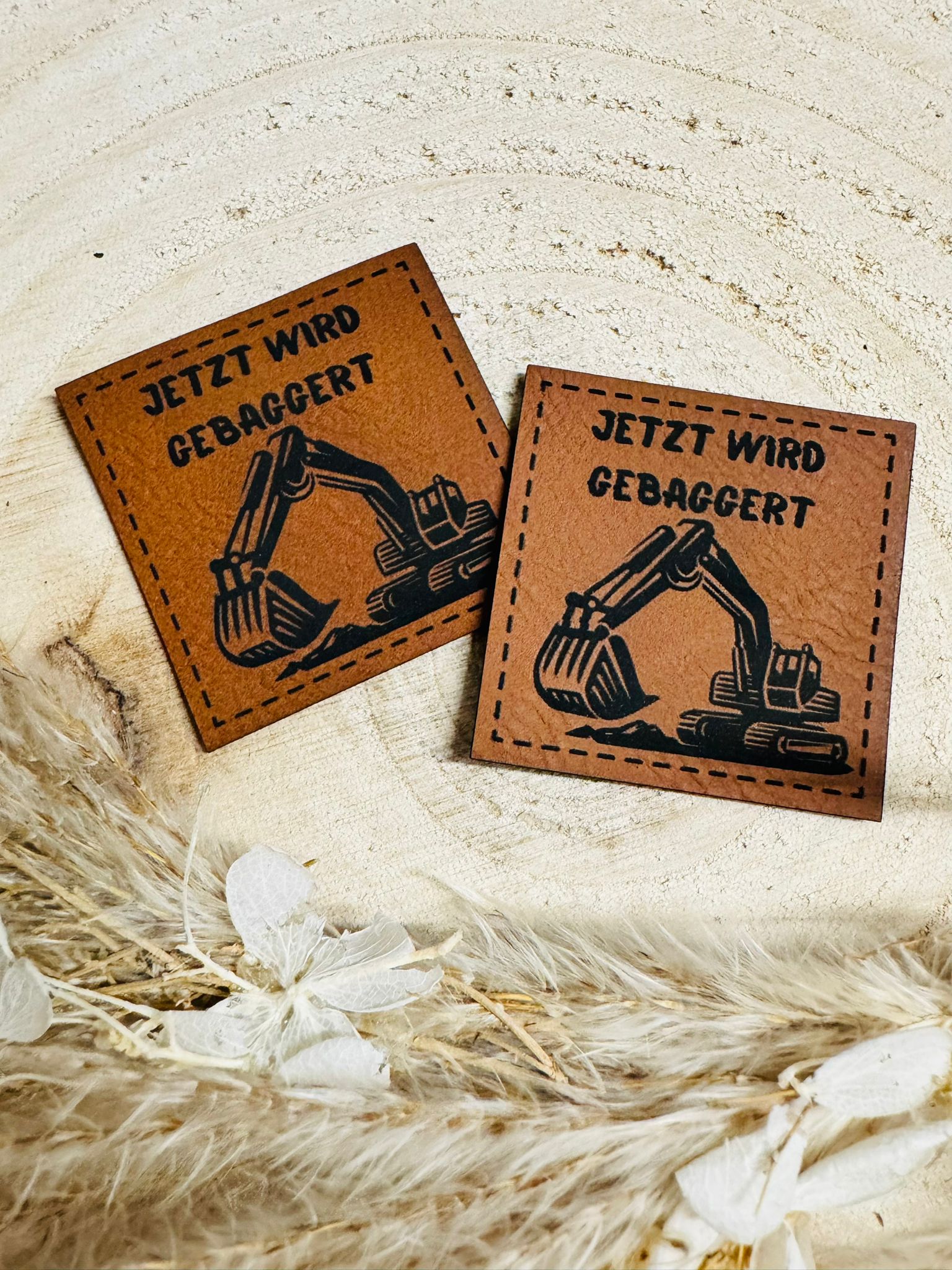 Kunstleder Label jetzt wird gebaggert Fylou's Style