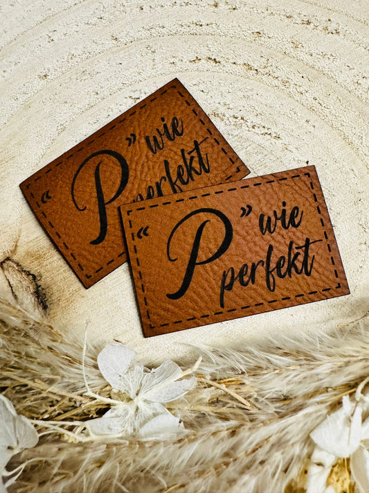 Kunstleder Label "P" wie Perfekt Fylou's Style