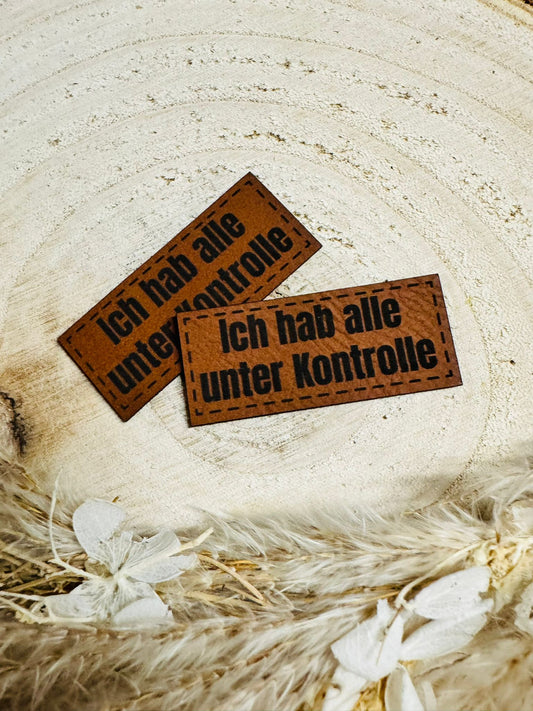 Kunstleder Label Ich hab alles unter Kontrolle Fylou's Style