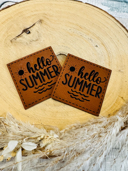 Kunstleder Label Hello Summer Fylou's Style