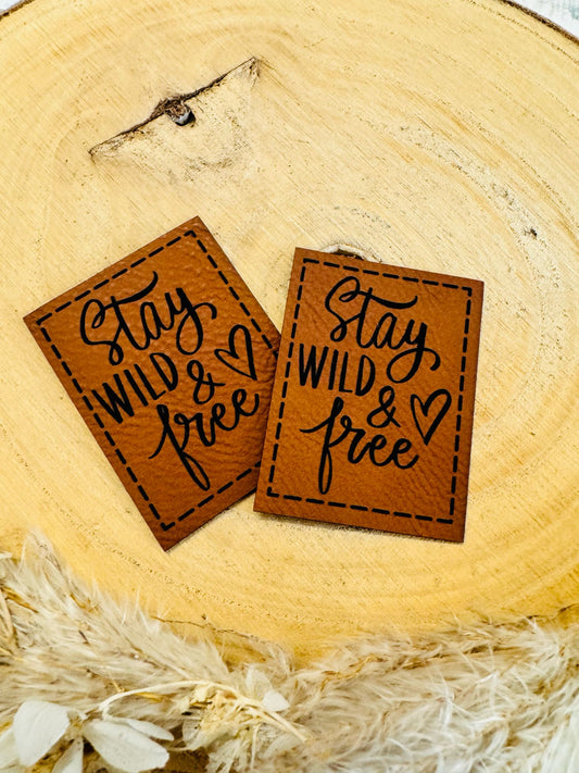 Kunstleder Label stay wild & Free Fylou's Style