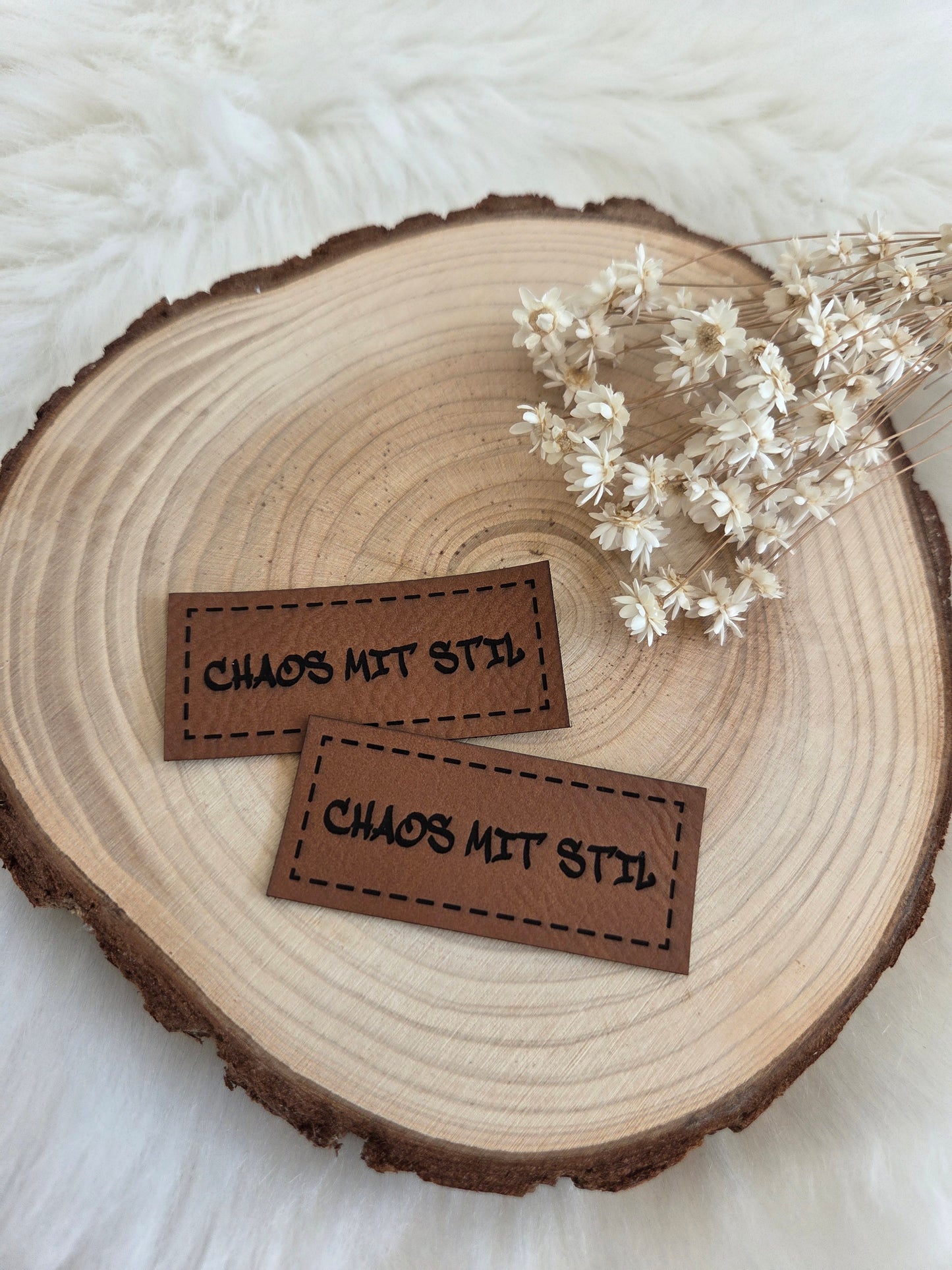 Kunstleder Label Chaos mit Stil