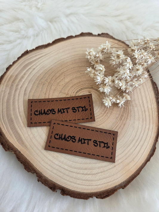 Kunstleder Label Chaos mit Stil