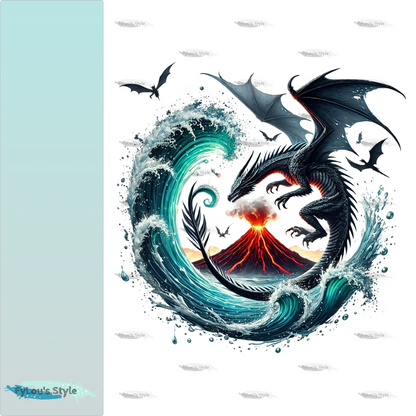 Bügelbild Lava Drache #1 Fylou's Style