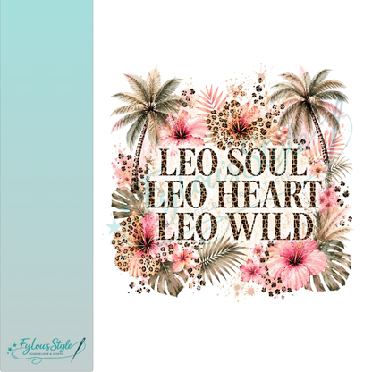 Bügelbild Leo Soul Leo Heart Leo Wild