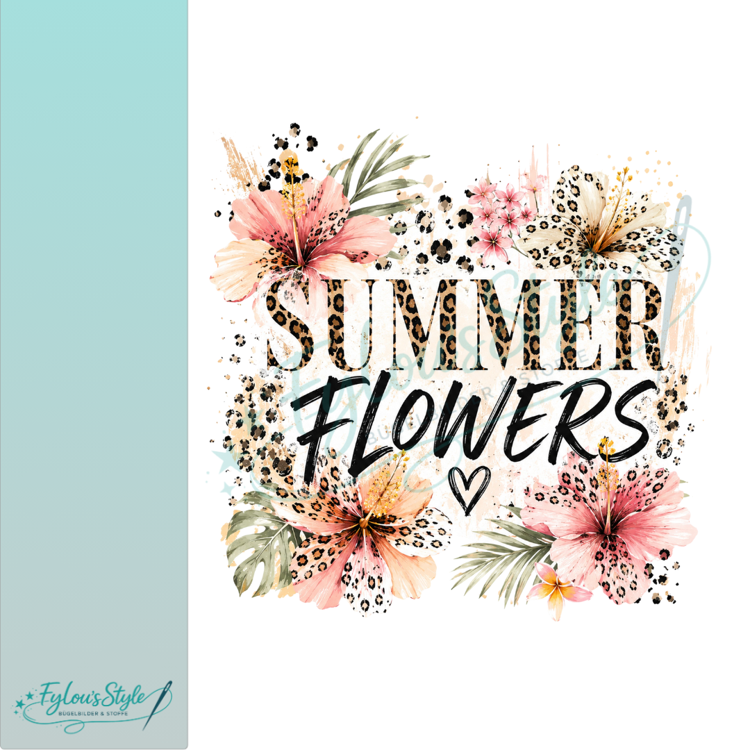 Bügelbild Leo Summer Flowers