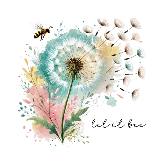 Bügelbild Let it be -  Pusteblume Watercolor