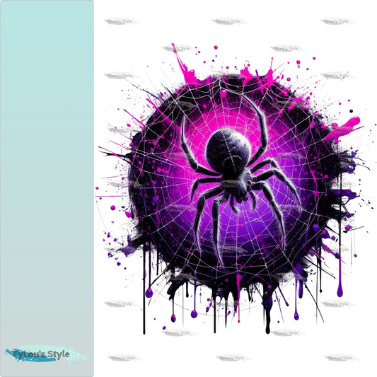 Bügelbild Lila Spinne #3