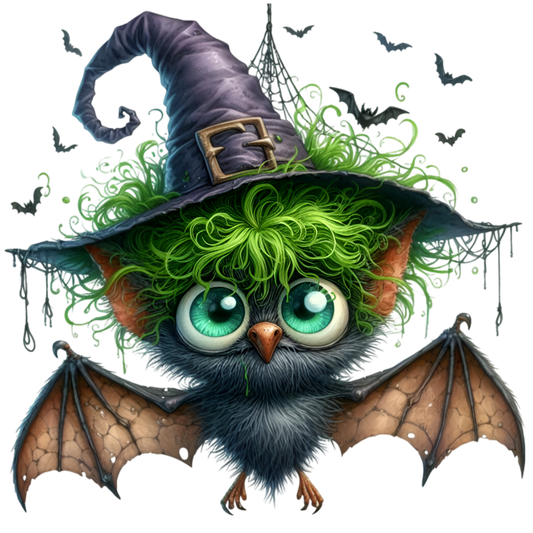 Bügelbild Lustige Halloween Fledermaus #11