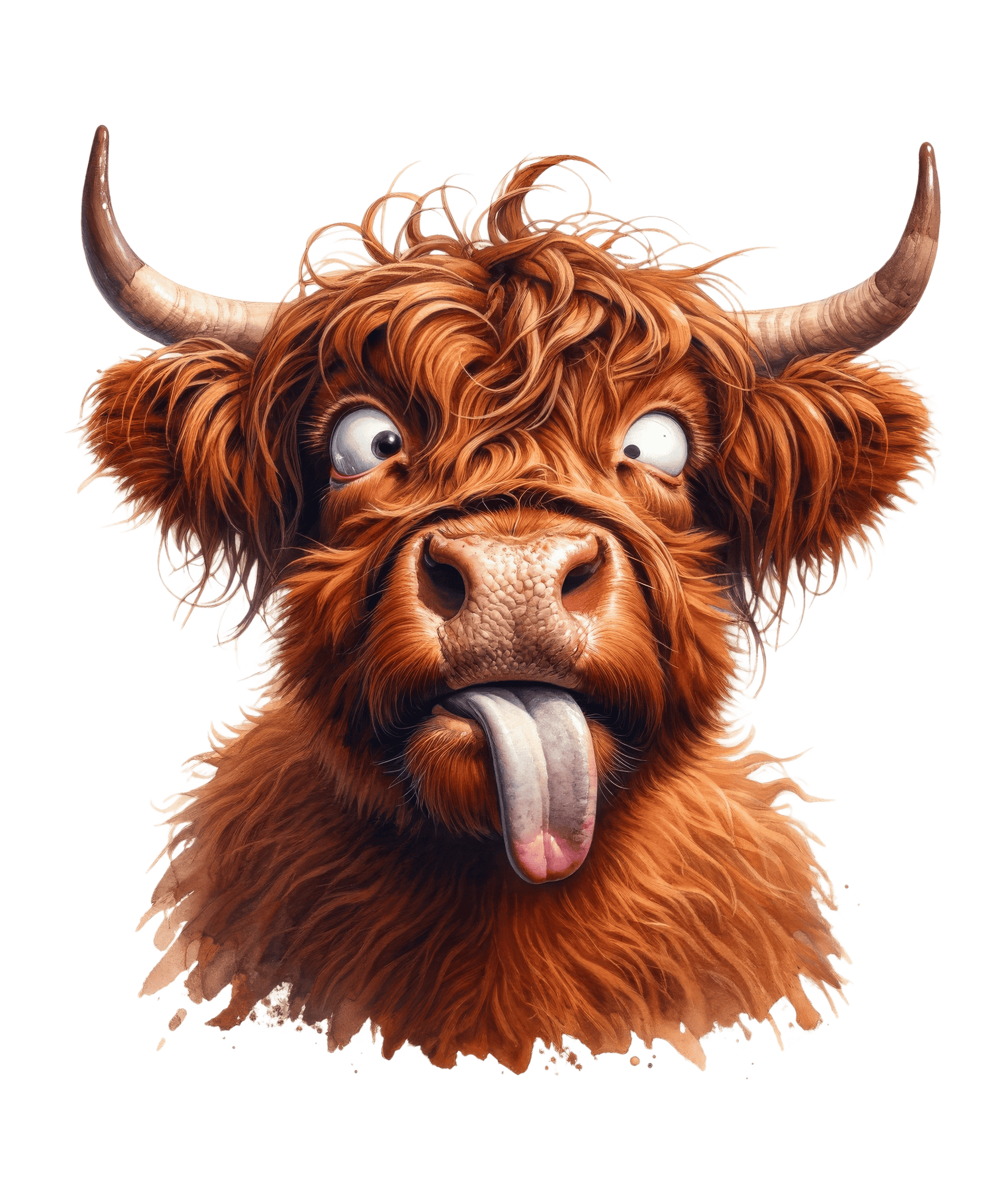 Bügelbild Lustige Highland Kuh #14 Fylou's Style
