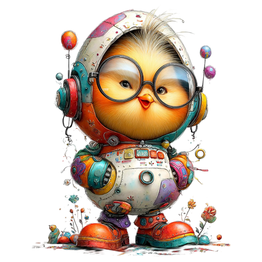 Bügelbild Lustiges Oster Küken #2