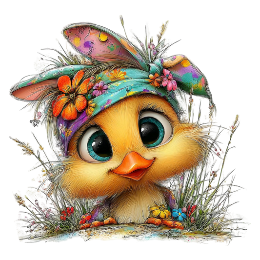 Bügelbild Lustiges Oster Küken #4