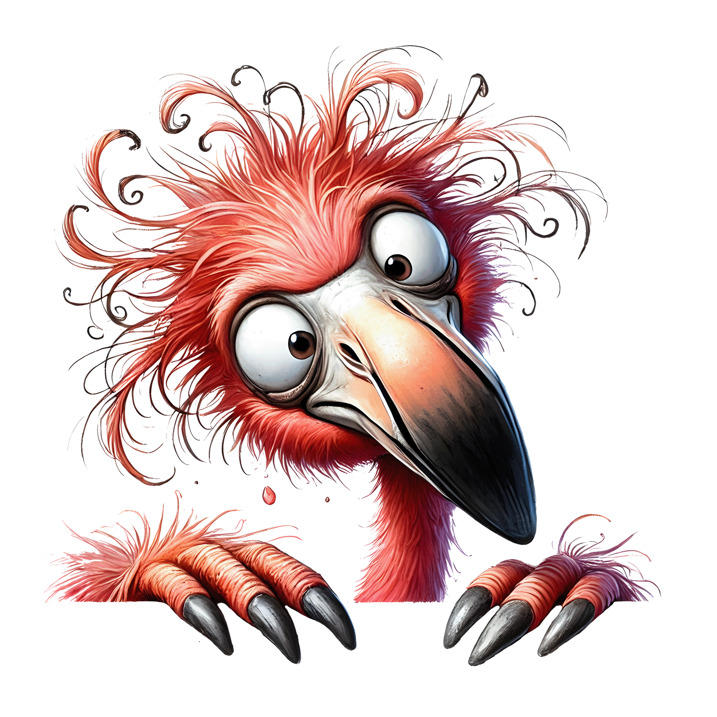 Bügelbild Lustiger Guck Guck Flamingo  #2 Fylou's Style