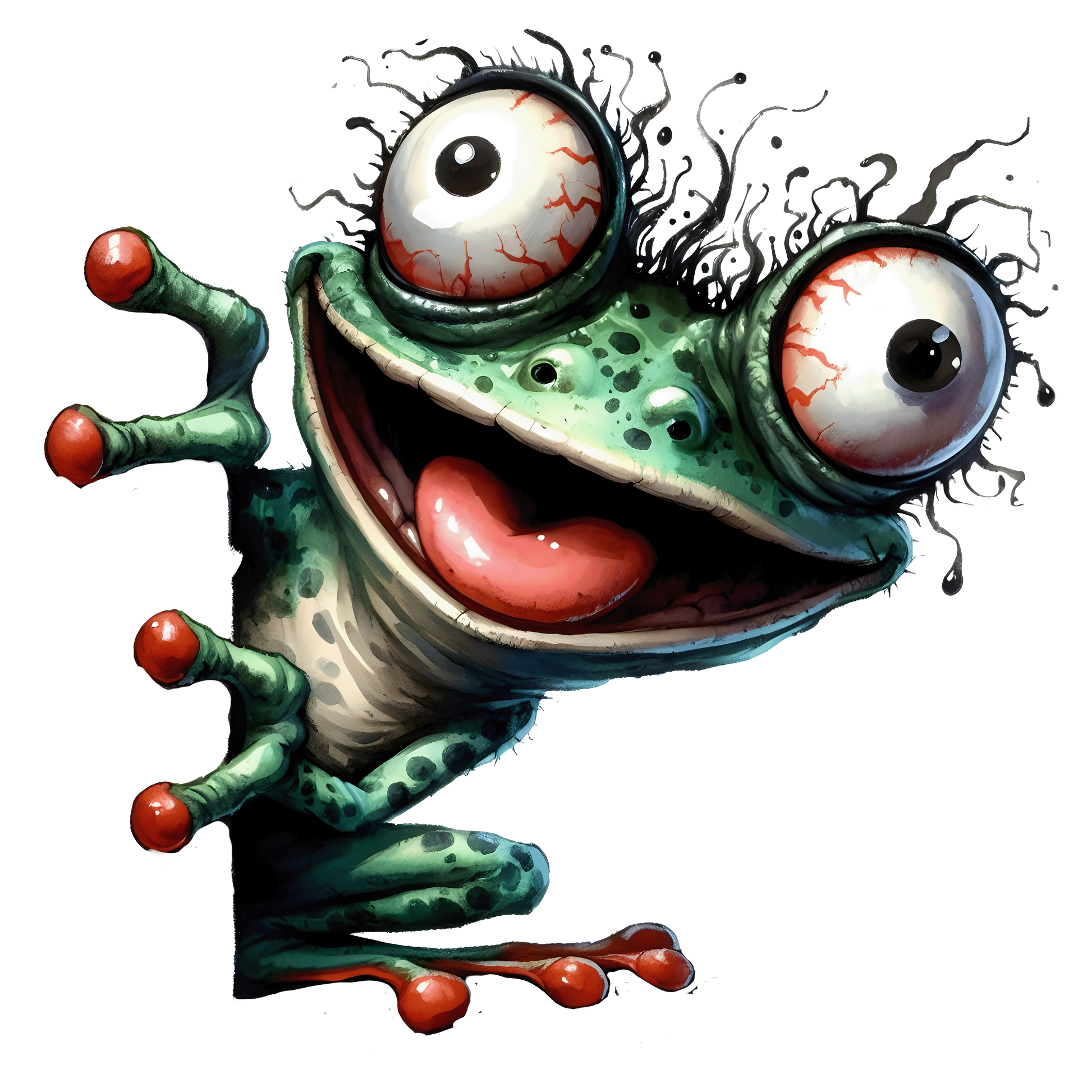 Bügelbild Lustiger Guck Guck Frosch #1 Fylou's Style