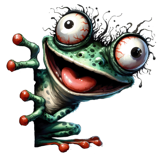 Bügelbild Lustiger Guck Guck Frosch #1 Fylou's Style