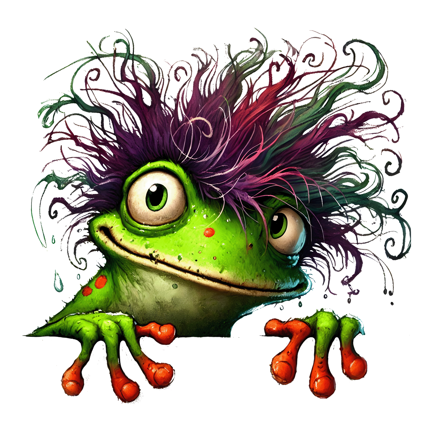 Bügelbild Lustiger Guck Guck Frosch #2 Fylou's Style