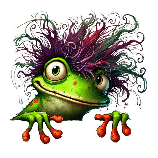 Bügelbild Lustiger Guck Guck Frosch #2 Fylou's Style