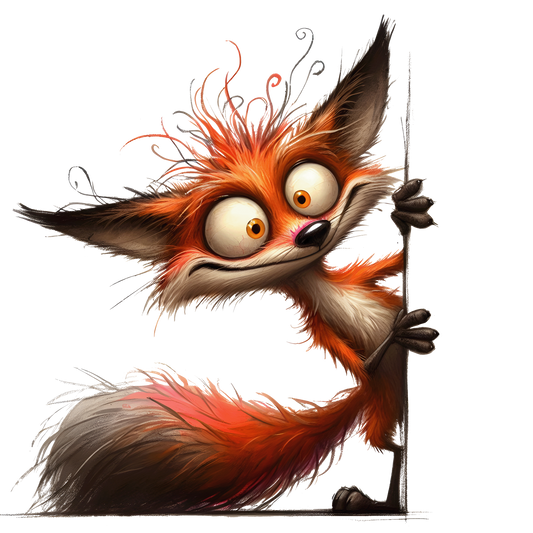 Bügelbild Lustiger Guck Guck Fuchs #1 Fylou's Style