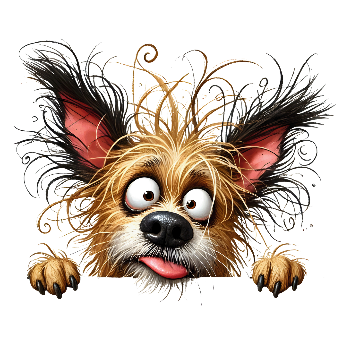 Bügelbild Lustiger Guck Guck Hund #2 Fylou's Style