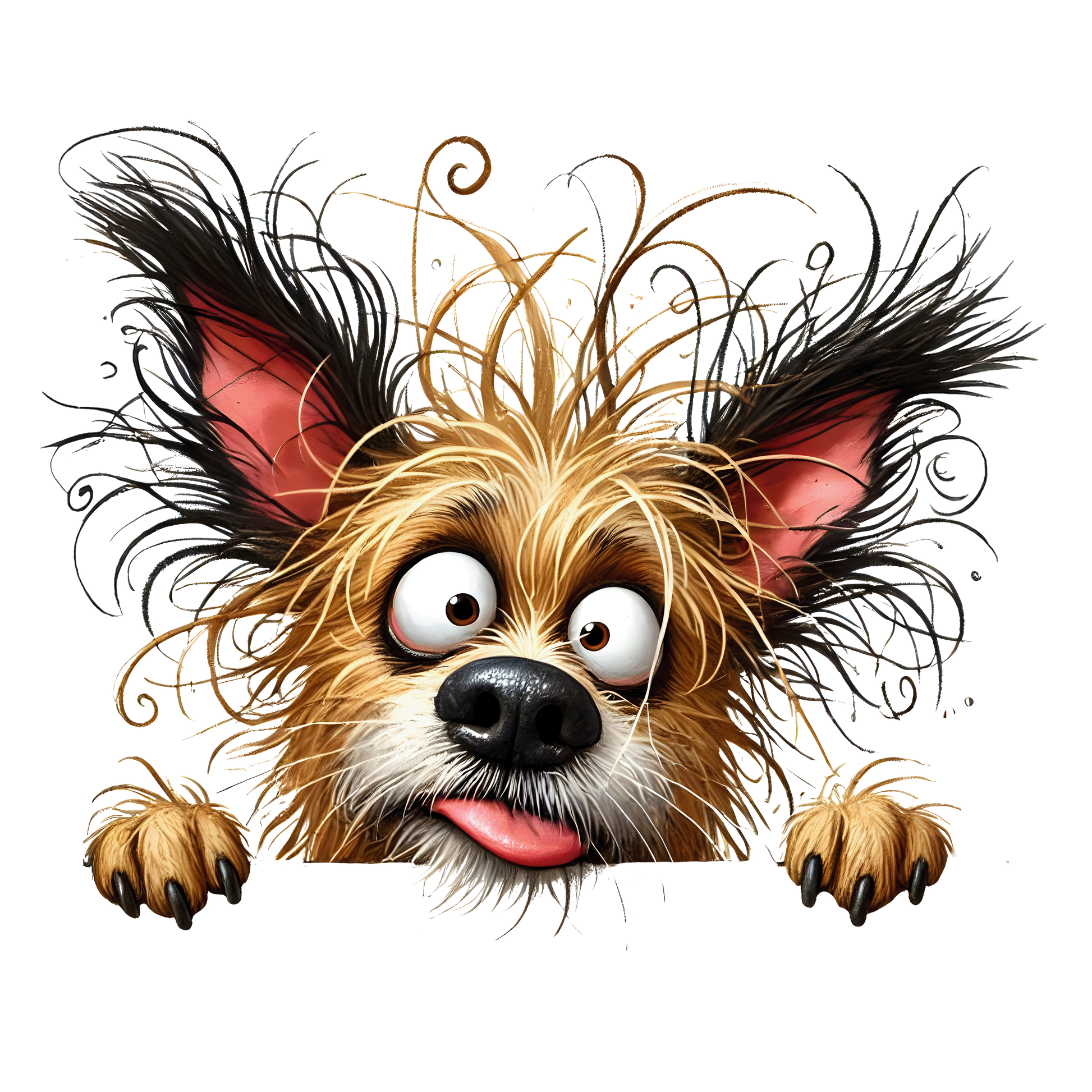 Bügelbild Lustiger Guck Guck Hund #2 Fylou's Style