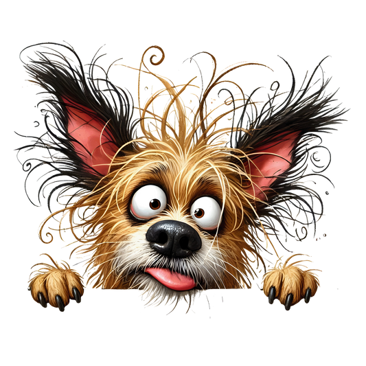 Bügelbild Lustiger Guck Guck Hund #2 Fylou's Style