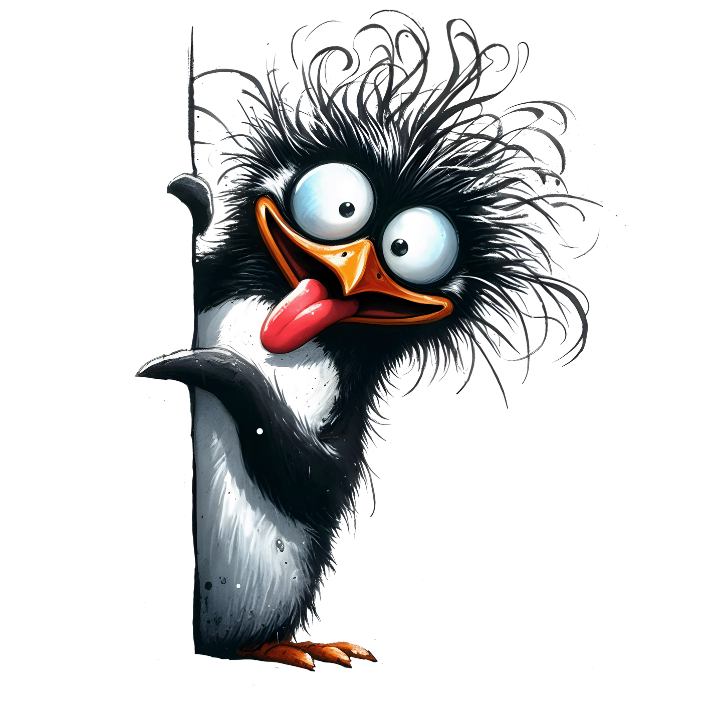 Bügelbild Lustiger Guck Guck Pinguin #1 Fylou's Style