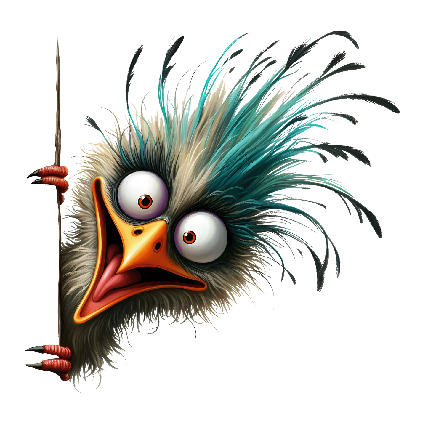 Bügelbild Lustiger Guck Guck Vogel #1 Fylou's Style