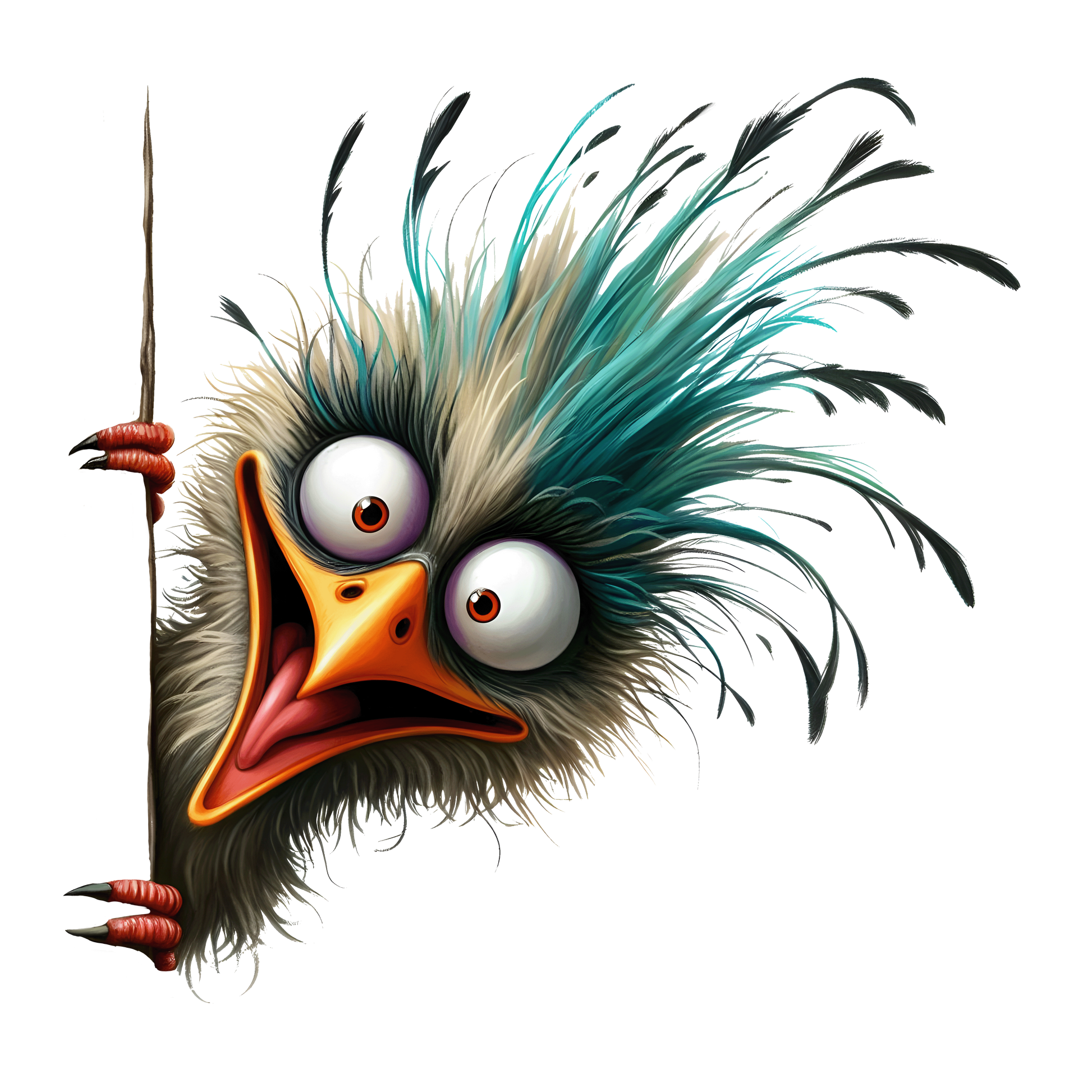 Bügelbild Lustiger Guck Guck Vogel #1 Fylou's Style