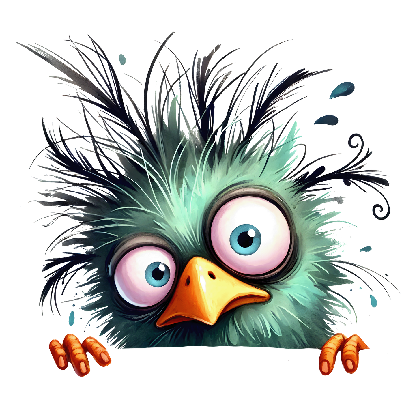Bügelbild Lustiger Guck Guck Vogel #2