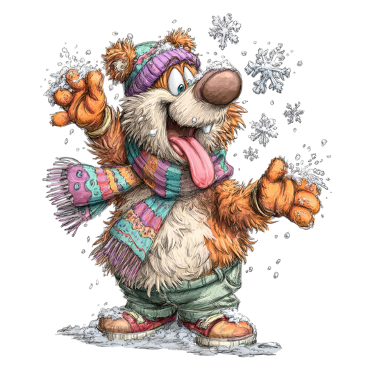 Bügelbild Lustiger Winter Bär #1