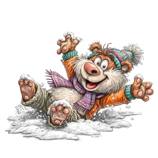 Bügelbild Lustiger Winter Bär #2