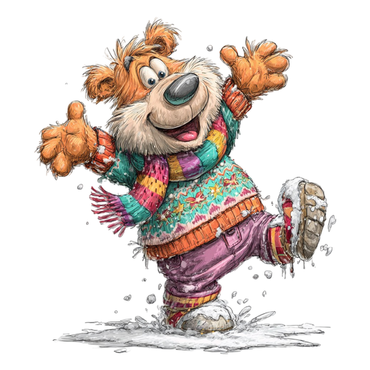 Bügelbild Lustiger Winter Bär #5