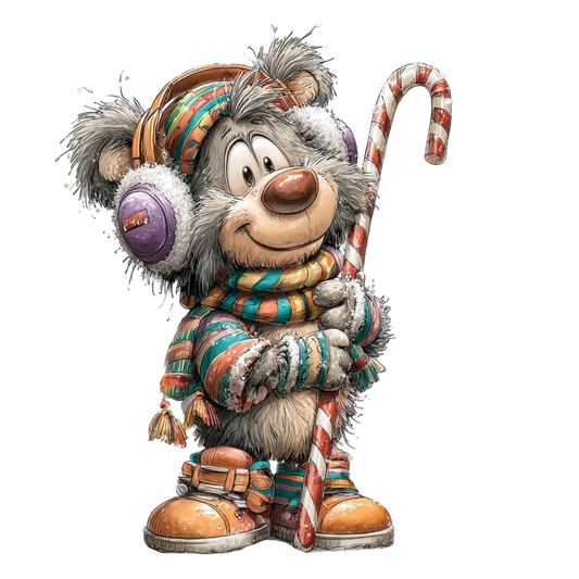 Bügelbild Lustiger Winter Bär #6