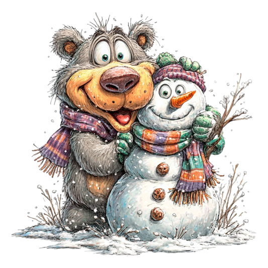 Bügelbild Lustiger Winter Bär #8