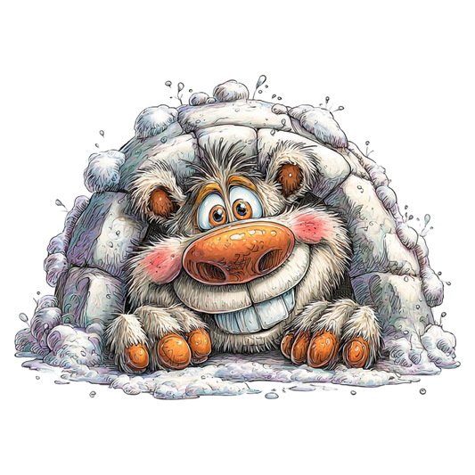 Bügelbild Lustiger Winter Bär #9