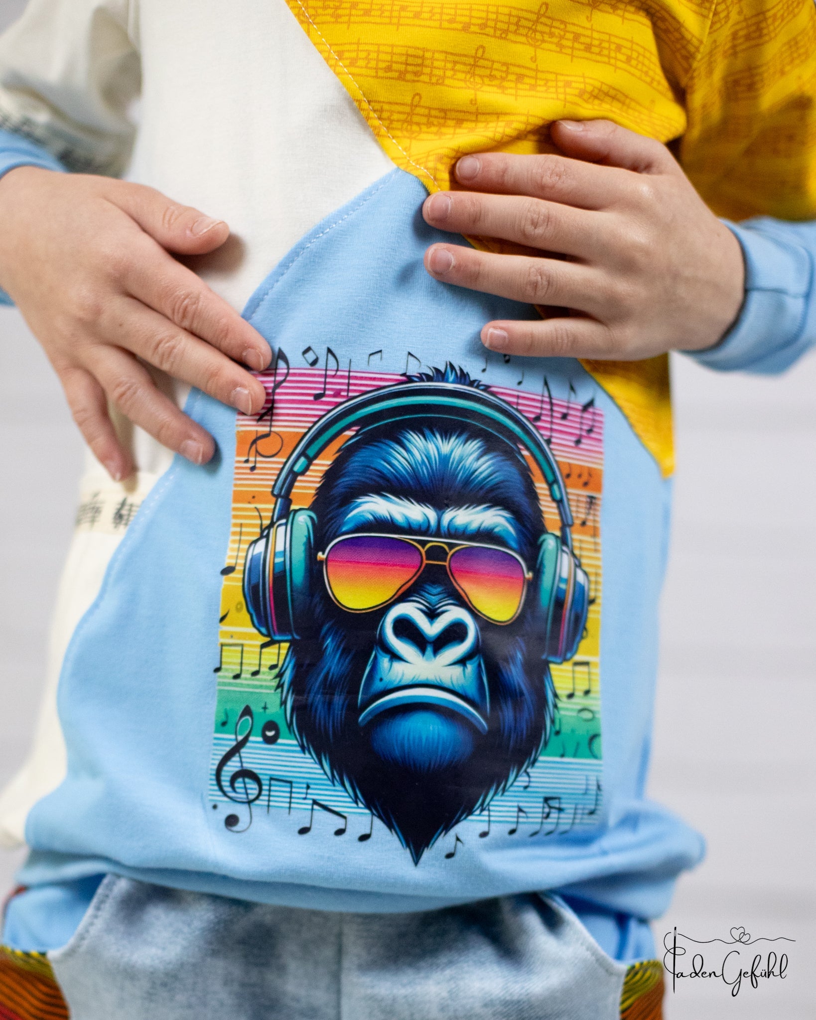 Bügelbild Musik Gorilla Fylou's Style