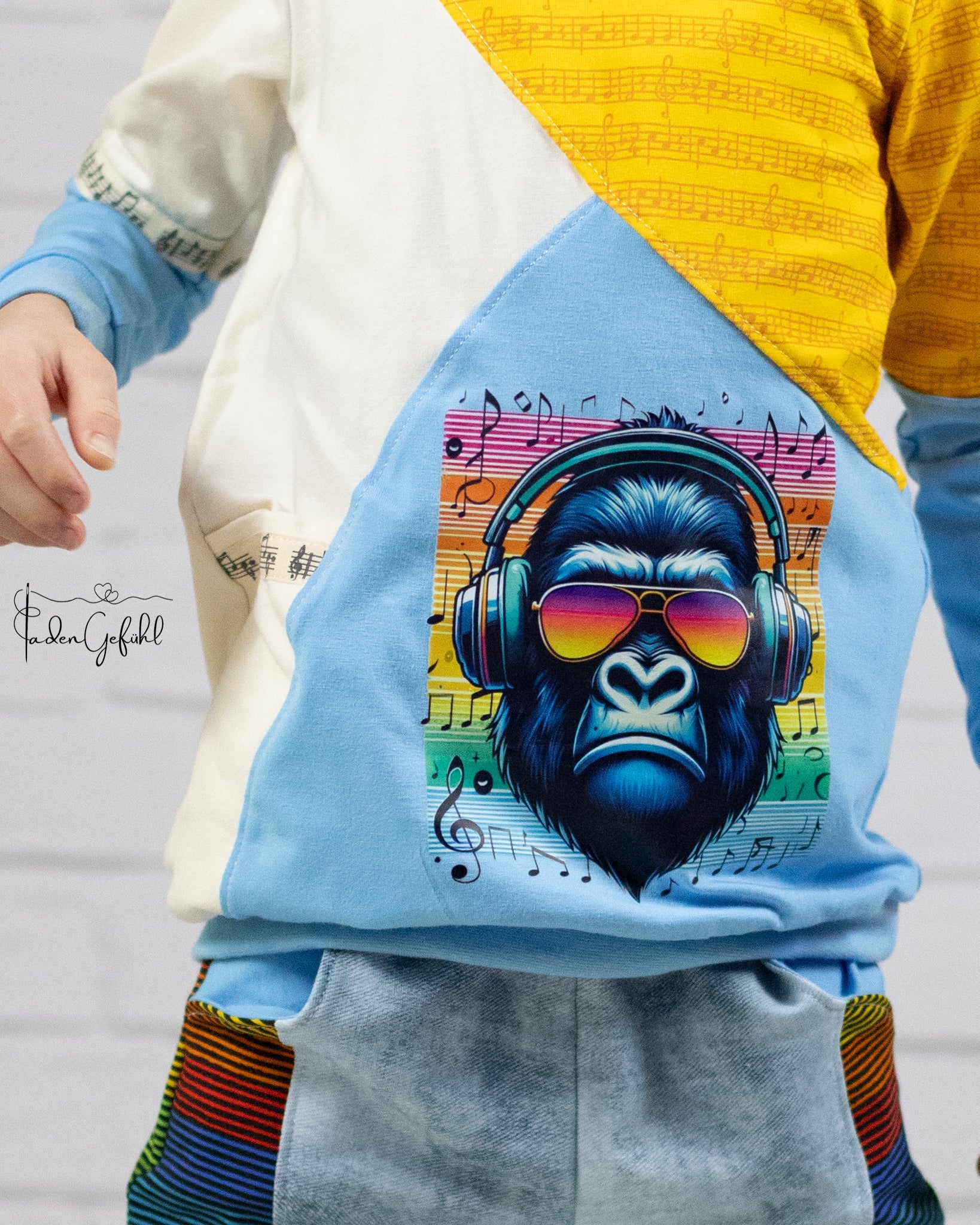 Bügelbild Musik Gorilla Fylou's Style