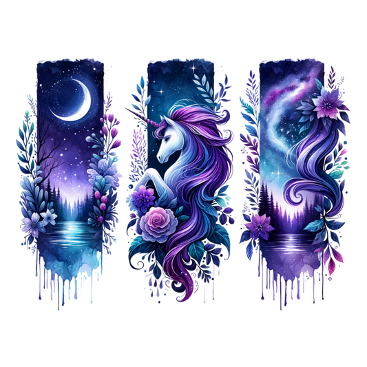 Bügelbild Streifen Motivwelt "Magisches Einhorn"