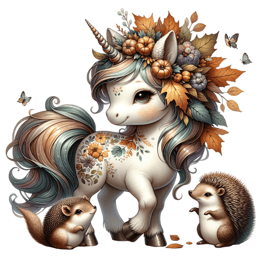 Bügelbild Magisches Herbst Einhorn #3