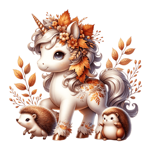 Bügelbild Magisches Herbst Einhorn #4