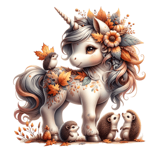 Bügelbild Magisches Herbst Einhorn #7