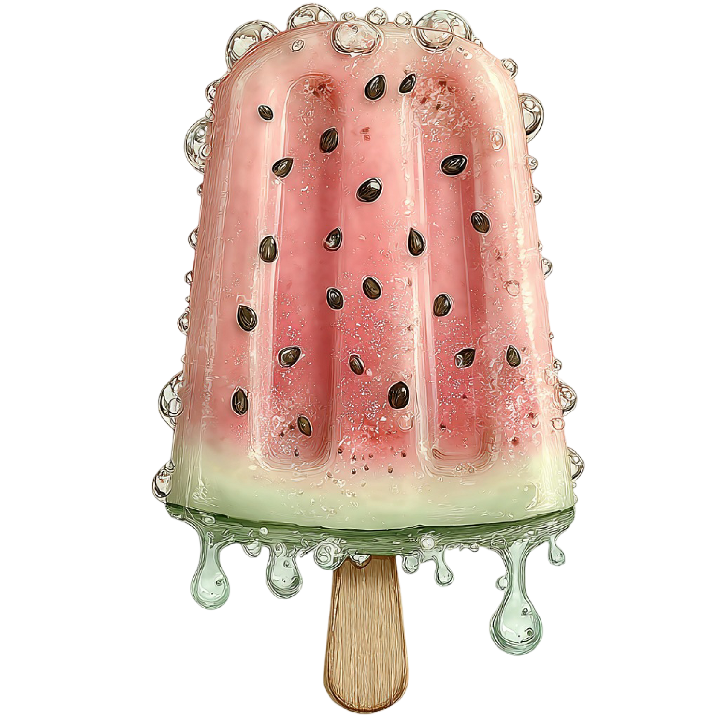 Bügelbild Melonen Eis