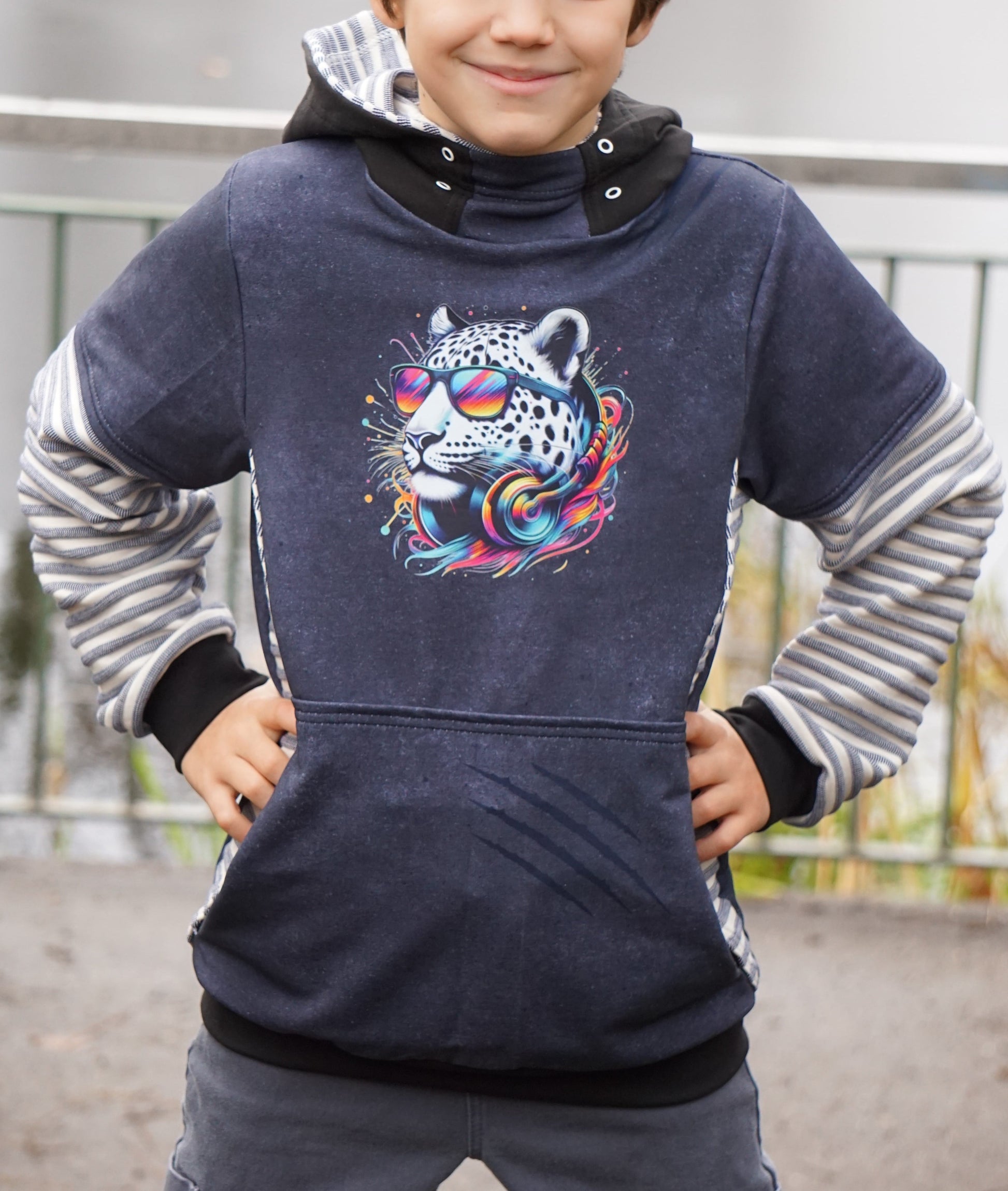 Bügelbild Musik Leopard Cool #1 Fylou's Style